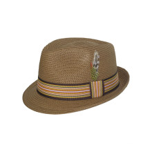 New Design Fedora Cowboy Straw Hat with Middle Belt (FS0003)